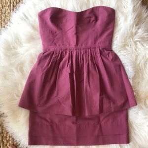 JCrew peplum dress in pink